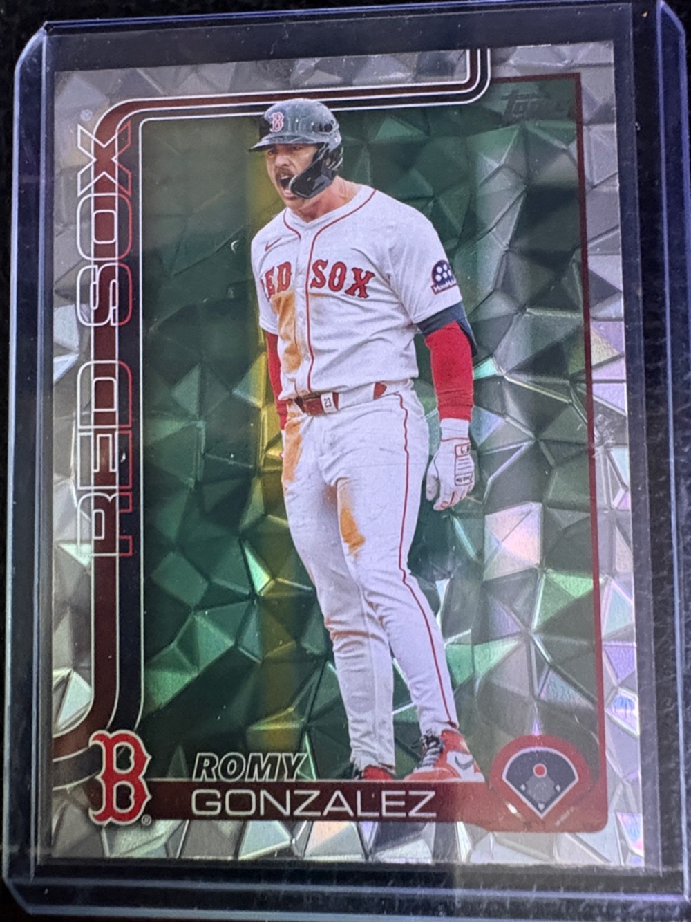Topps 2025 Green Prism Romy Gonzalez Boston Red Sox Card
